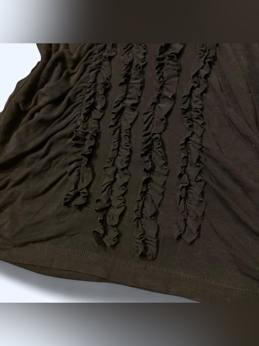Goth Black Ruffle Tank Top by Codigo! - Picture 6 of 8